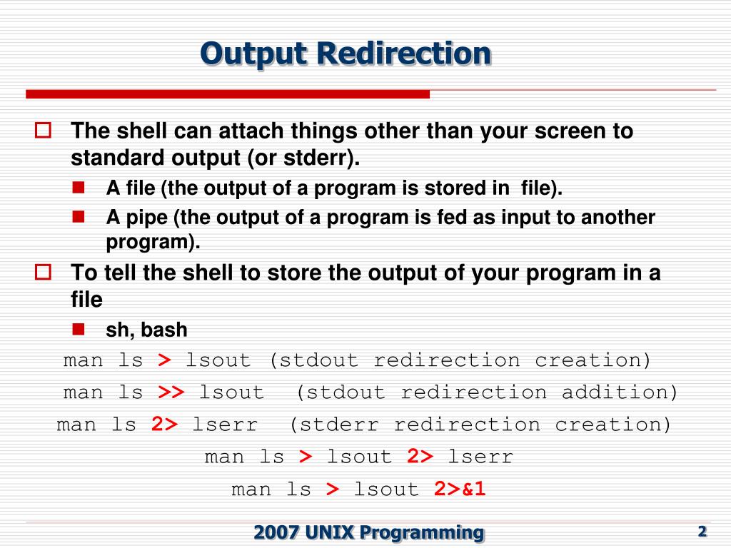 PPT Input Redirection PowerPoint Presentation, free download ID4438812