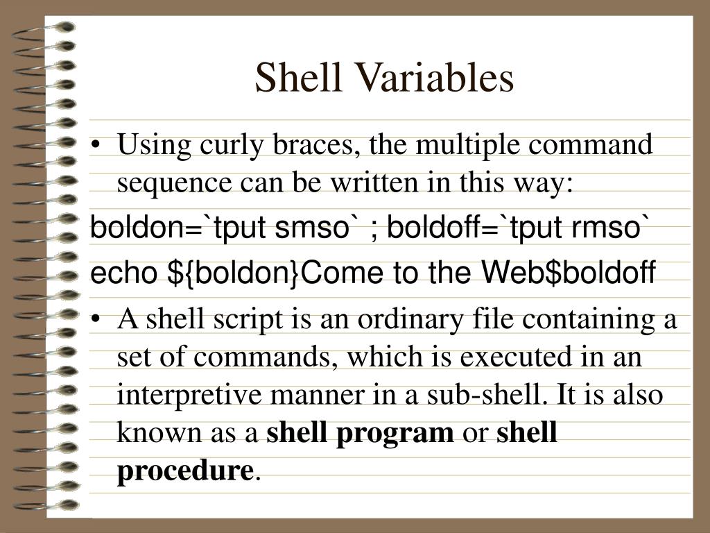 PPT CS 497C Introduction to UNIX Lecture 32 Shell Programming