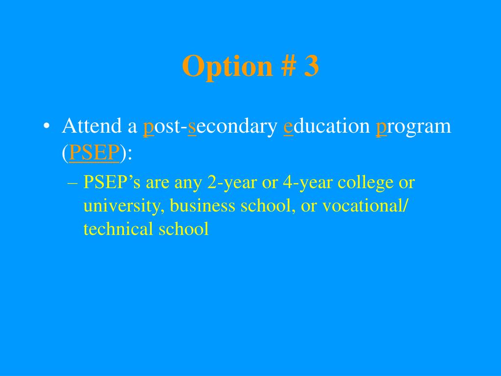 PPT Higher Education Options for Youth PowerPoint Presentation, free
