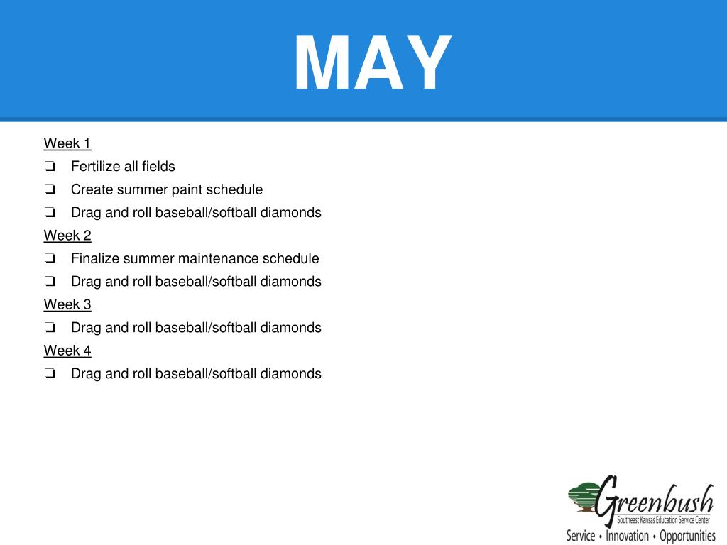 PPT Greenbush School Maintenance Calendar PowerPoint Presentation