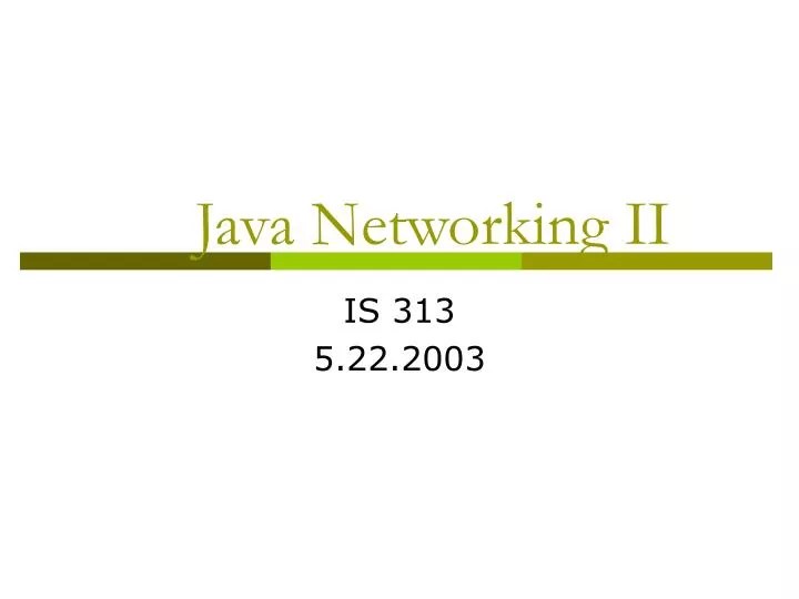 PPT Java Networking II PowerPoint Presentation, free download ID