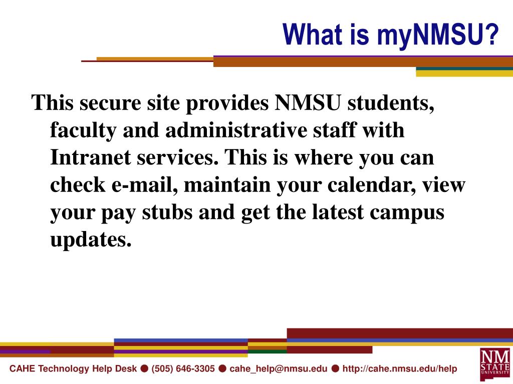 PPT myNMSU PowerPoint Presentation, free download ID4447260