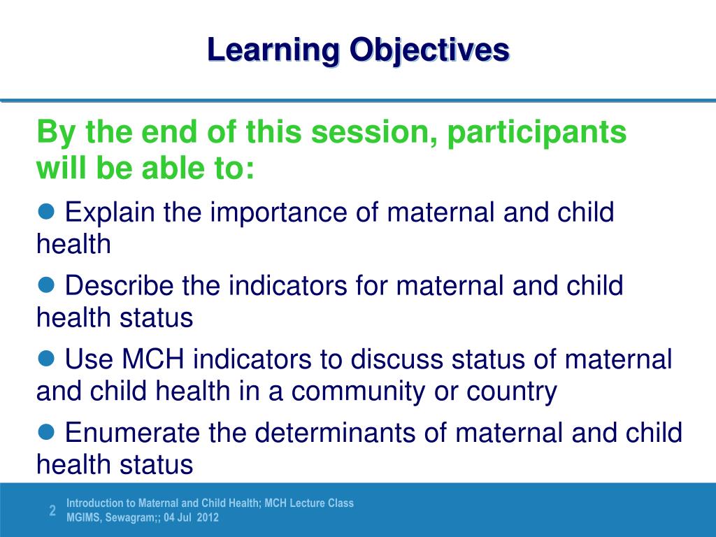 PPT Maternal and Child Health PowerPoint Presentation, free download ID4449102