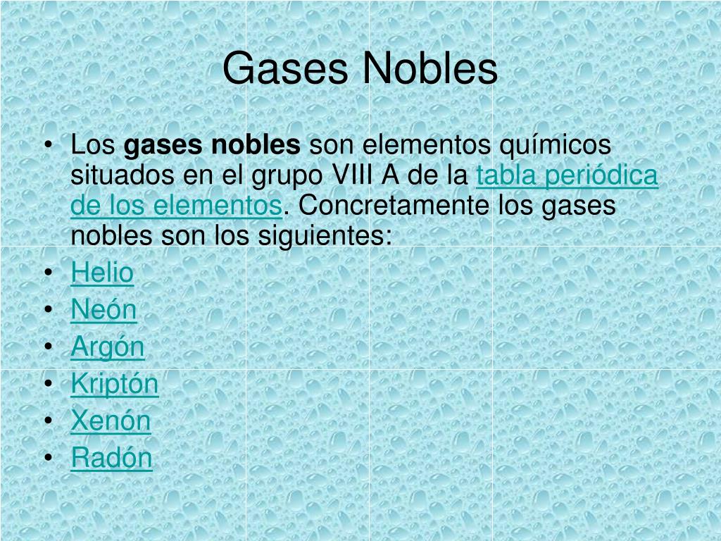 PPT GASES NOBLES PowerPoint Presentation, free download ID4450384