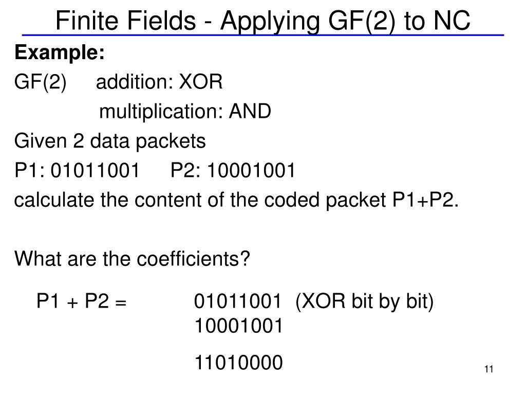 PPT Network Coding AAU Summer School Finite Fields PowerPoint