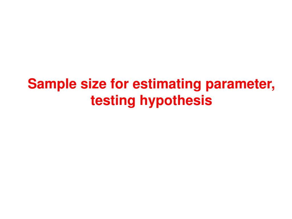 PPT Sample Size Estimation PowerPoint Presentation, free download
