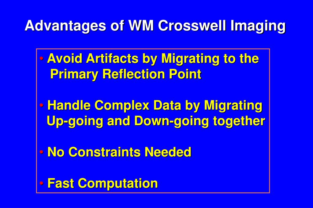 PPT CROSSWELL IMAGING BY 2D PRESTACK WAVEPATH MIGRATION PowerPoint