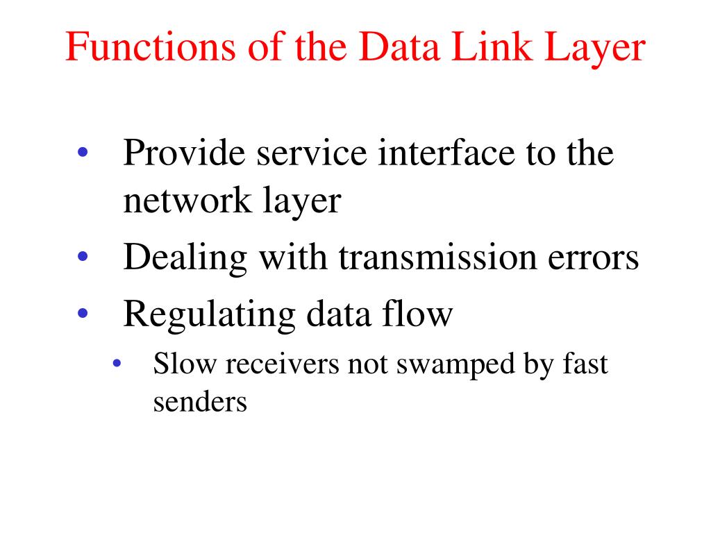 PPT Functions of the Data Link Layer PowerPoint Presentation, free