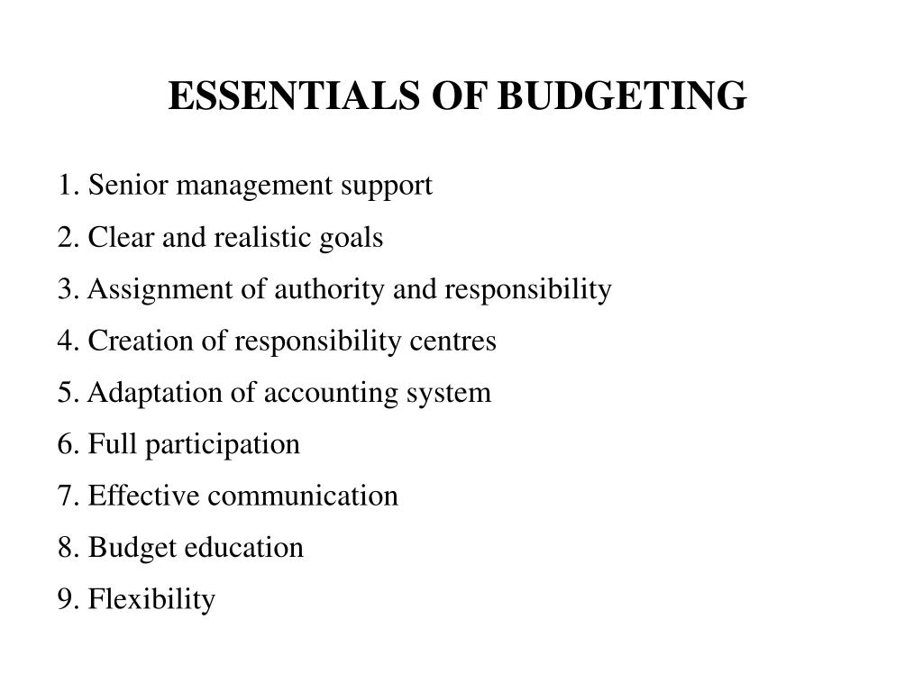 PPT Basics of Budgeting PowerPoint Presentation, free download ID