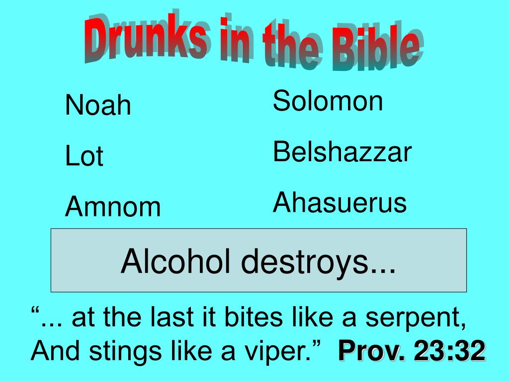 PPT Drunks in the Bible PowerPoint Presentation, free download ID