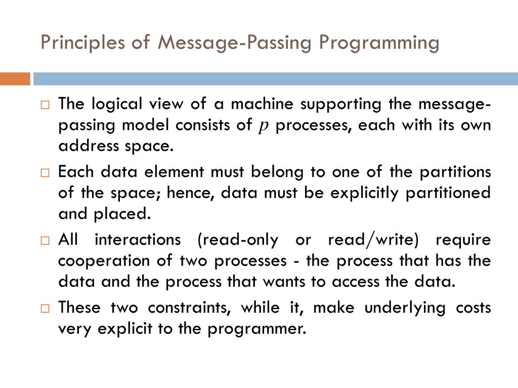 PPT Programming Using the Message Passing Model PowerPoint