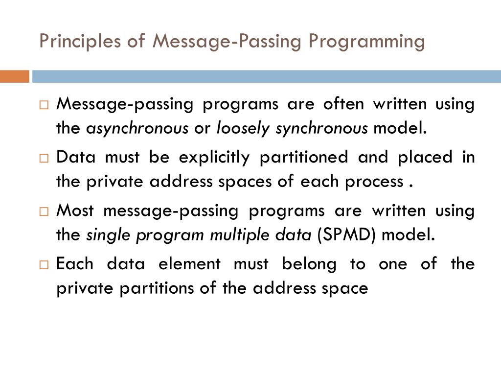 PPT Programming Using the Message Passing Model PowerPoint