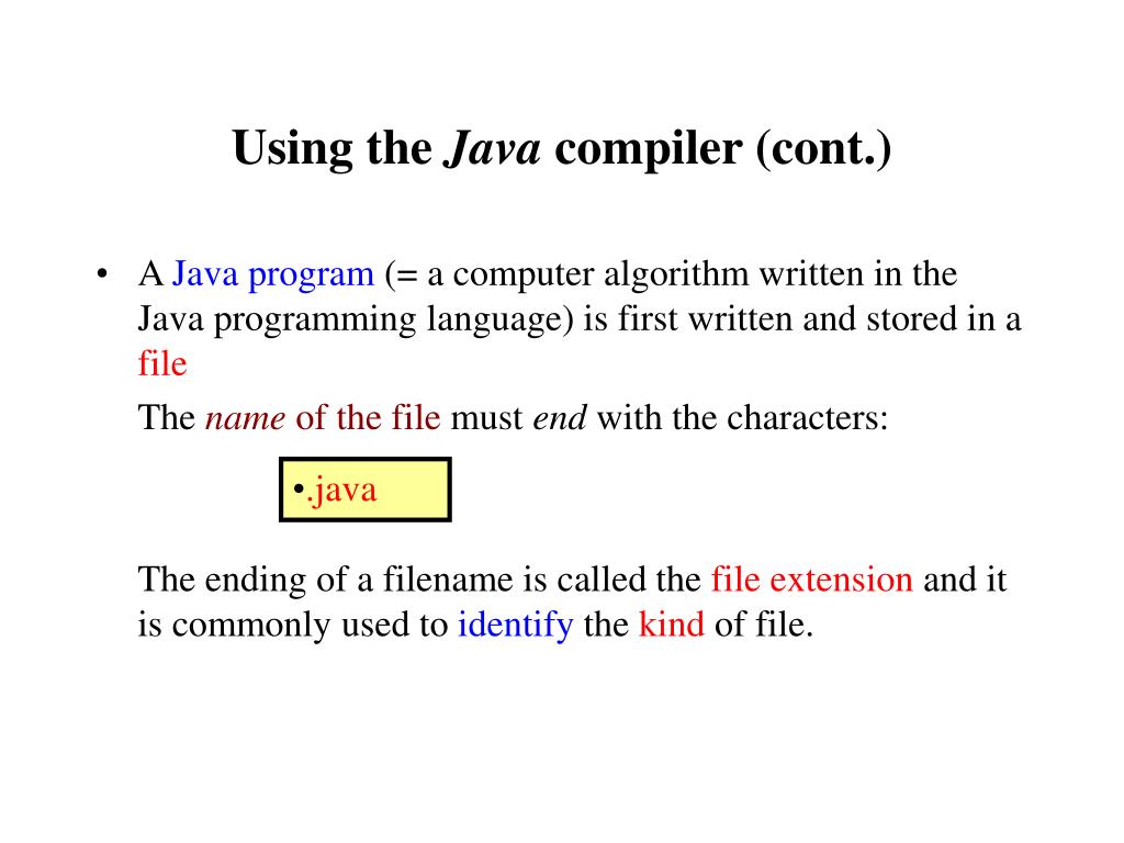 PPT Using the Java programming language compiler PowerPoint