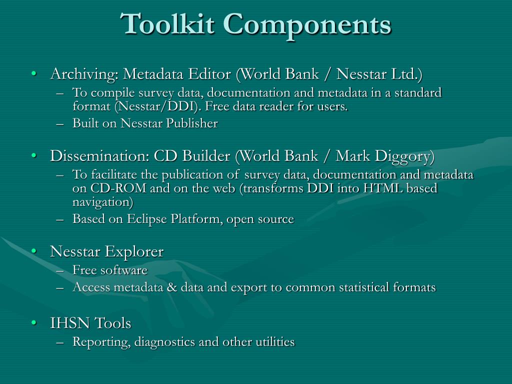 PPT Microdata Management Toolkit Tools to facilitate archive and