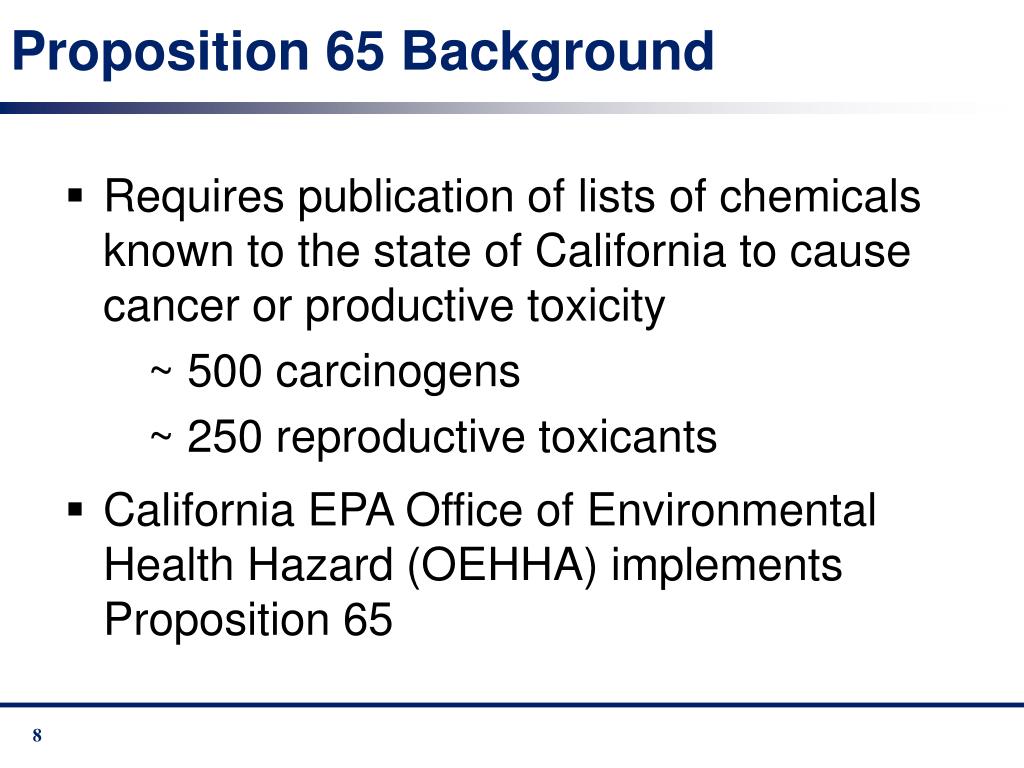 PPT Proposition 65 PowerPoint Presentation, free download ID4465244