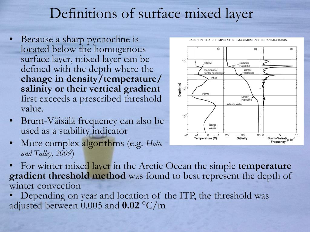 PPT Seasonal evolution of the surface mixed layer PowerPoint