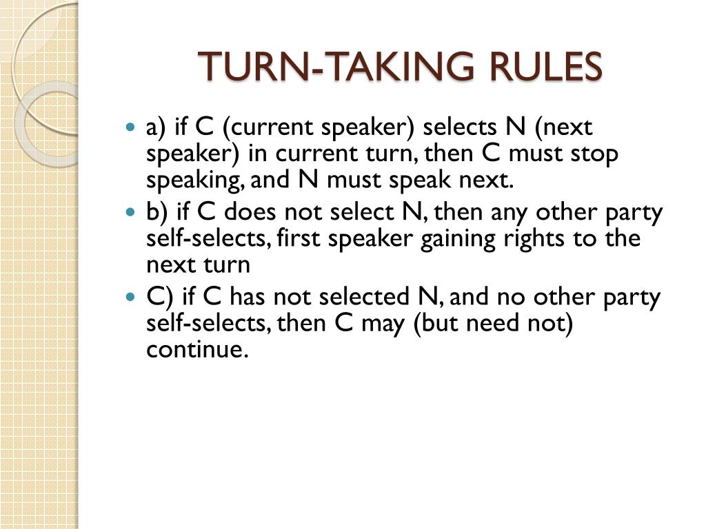 PPT CONVERSATION ANALYSIS (i) PowerPoint Presentation ID4468538