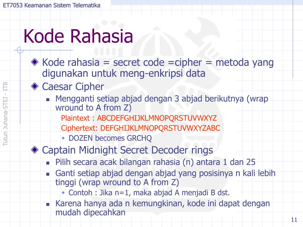 PPT Dasar Cryptography PowerPoint Presentation, free download ID