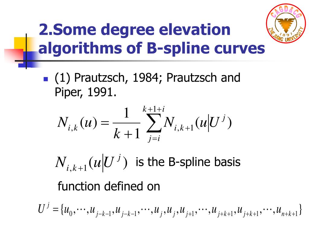 PPT On the degree elevation of Bspline curves and corner cutting PowerPoint Presentation ID