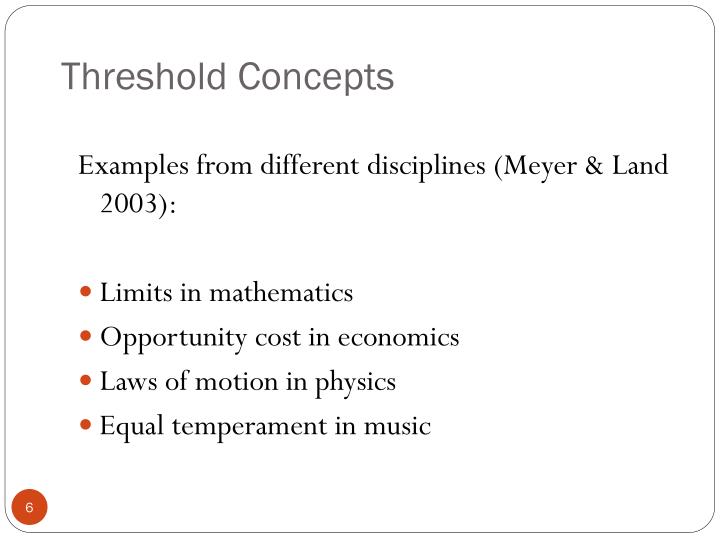 PPT Threshold Concepts & Mathematics Task Design PowerPoint