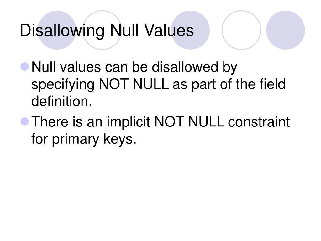 PPT NULL Values in SQL PowerPoint Presentation, free download ID4471710
