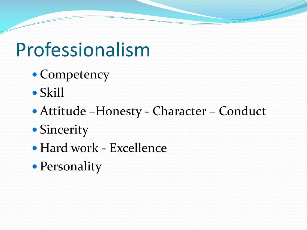 PPT Professionalism PowerPoint Presentation, free download ID4472741