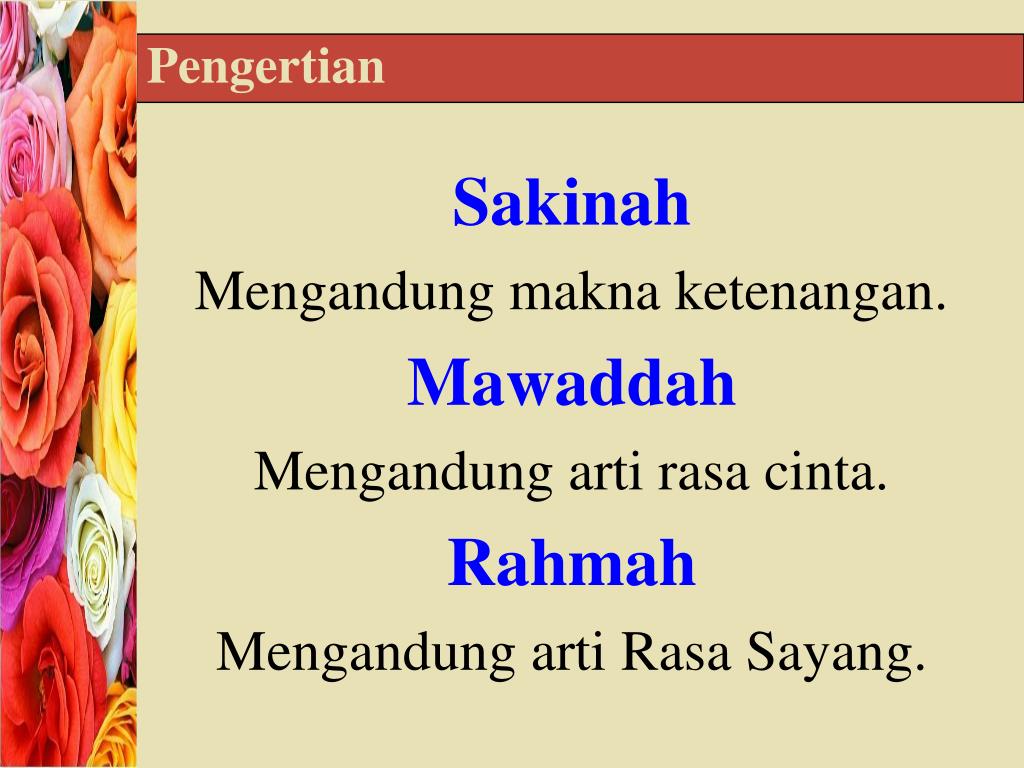 PPT Kiatkiat Membangun Keluarga Sakinah, Mawadah, Warohmah PowerPoint Presentation ID4474472