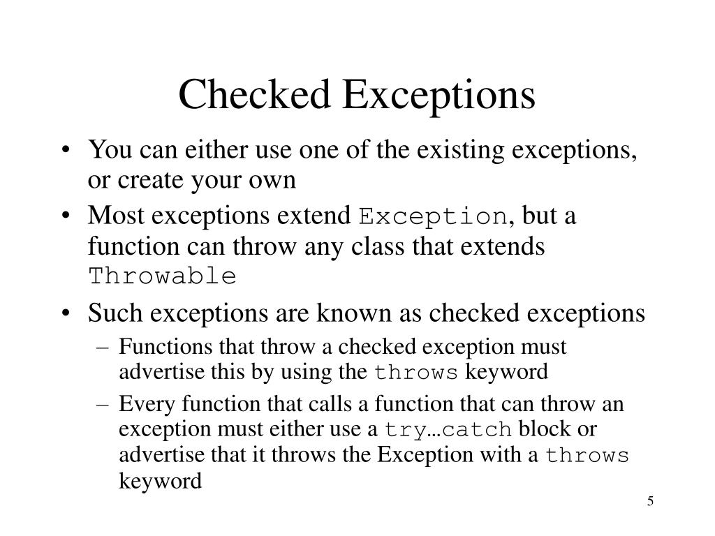 PPT Why do we need exceptions? PowerPoint Presentation, free download