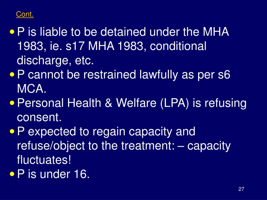 PPT T he Interface Between the Mental Health Act 1983 and the Mental