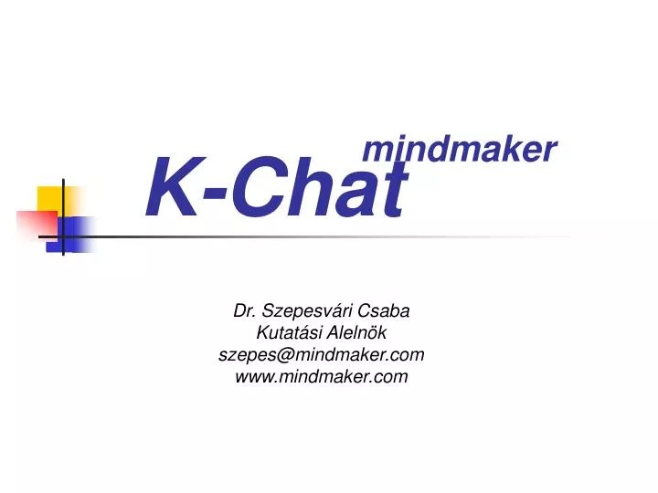 PPT KChat PowerPoint Presentation, free download ID4478123