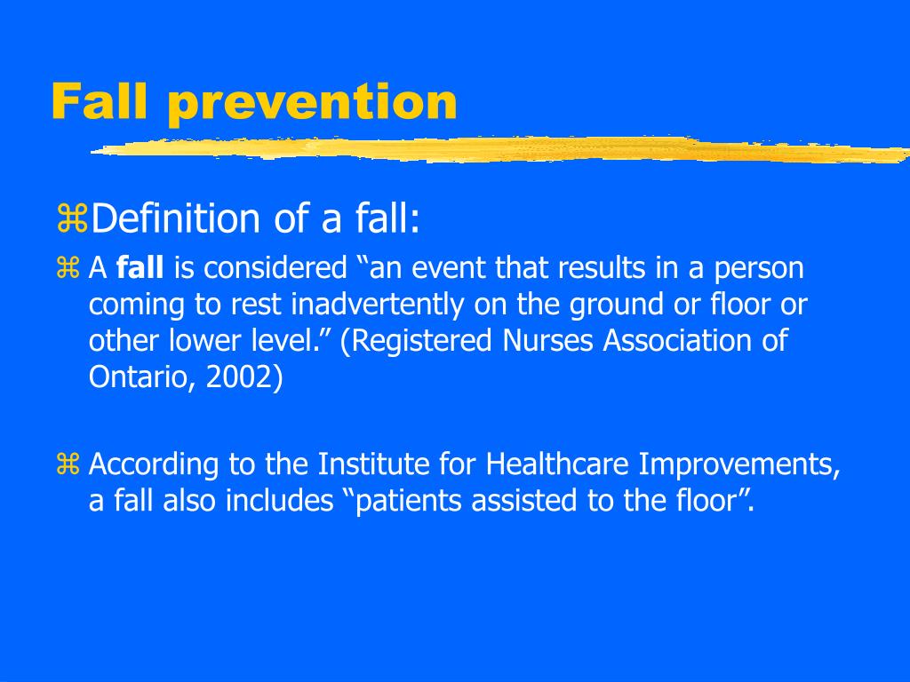 PPT Falls Prevention PowerPoint Presentation, free download ID4478239