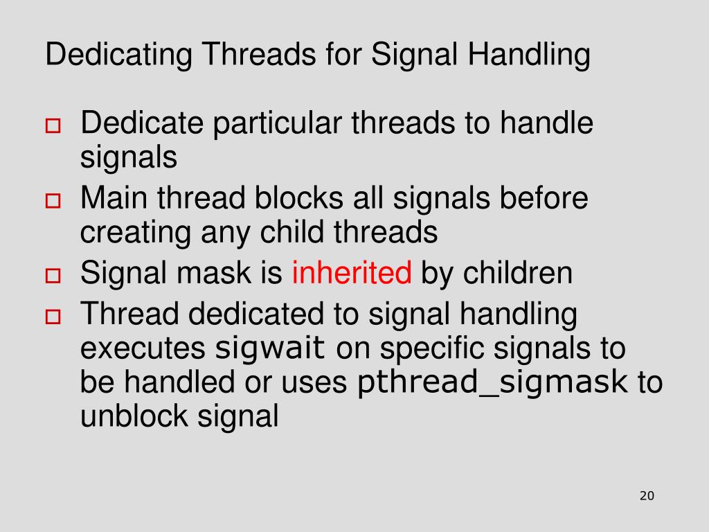 PPT Signal Handling and Threads PowerPoint Presentation, free download ID4479645