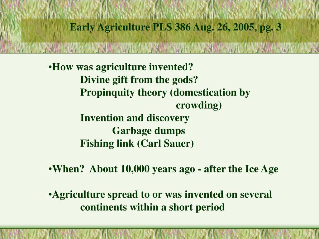 PPT Early Agriculture PowerPoint Presentation, free download ID4480963