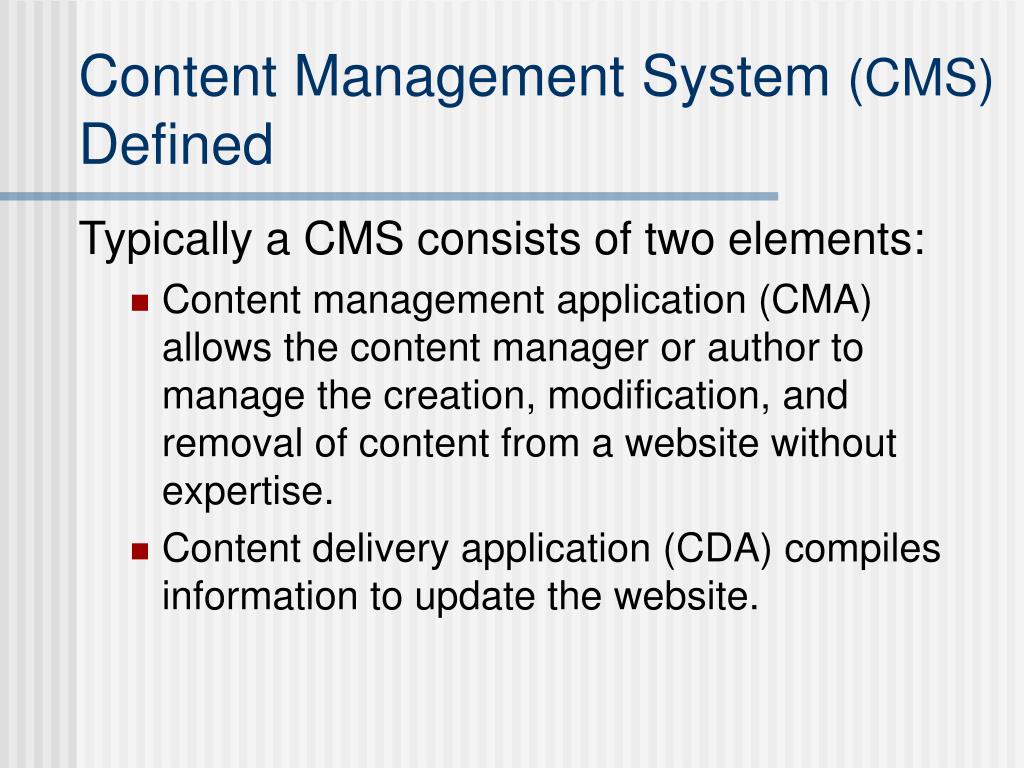 PPT CONTENT MANAGEMENT SYSTEMS PowerPoint Presentation, free download