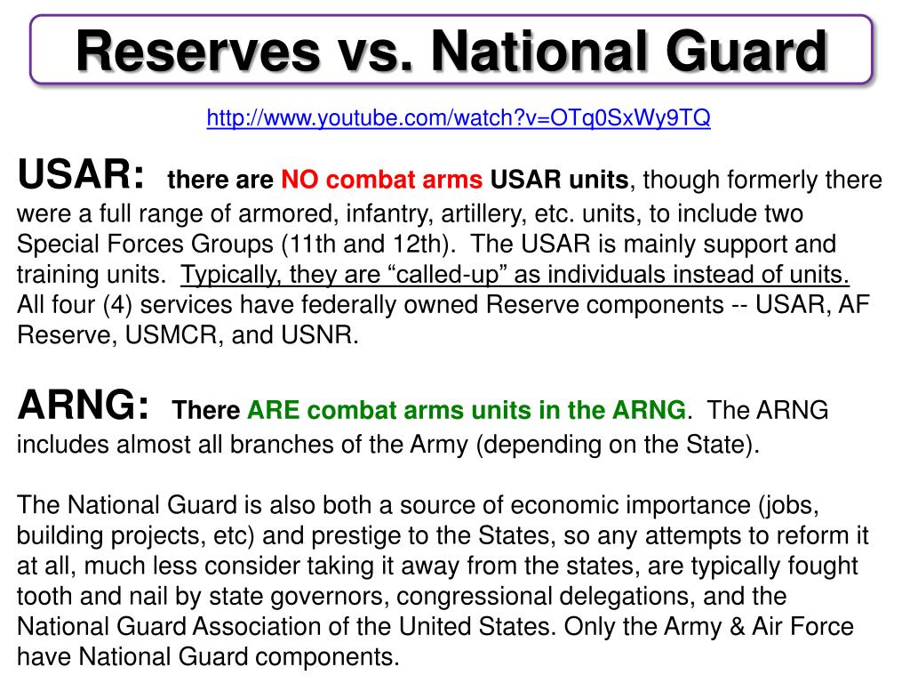 PPT Reserve Components of the U.S. Military & The U.S. Army Reserve