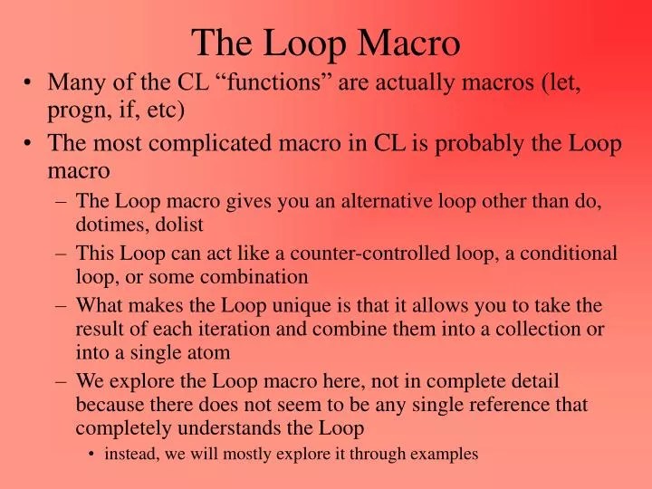 PPT The Loop Macro PowerPoint Presentation, free download ID4488046