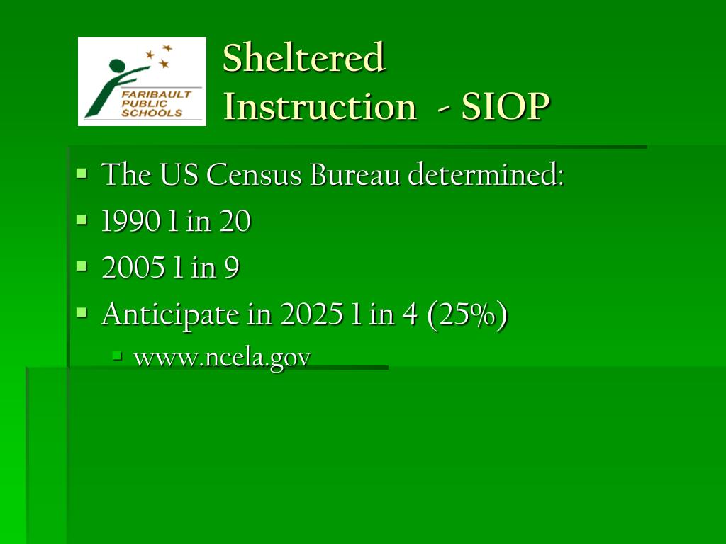 PPT SIOP Sheltered Instruction Observation Protocol PowerPoint