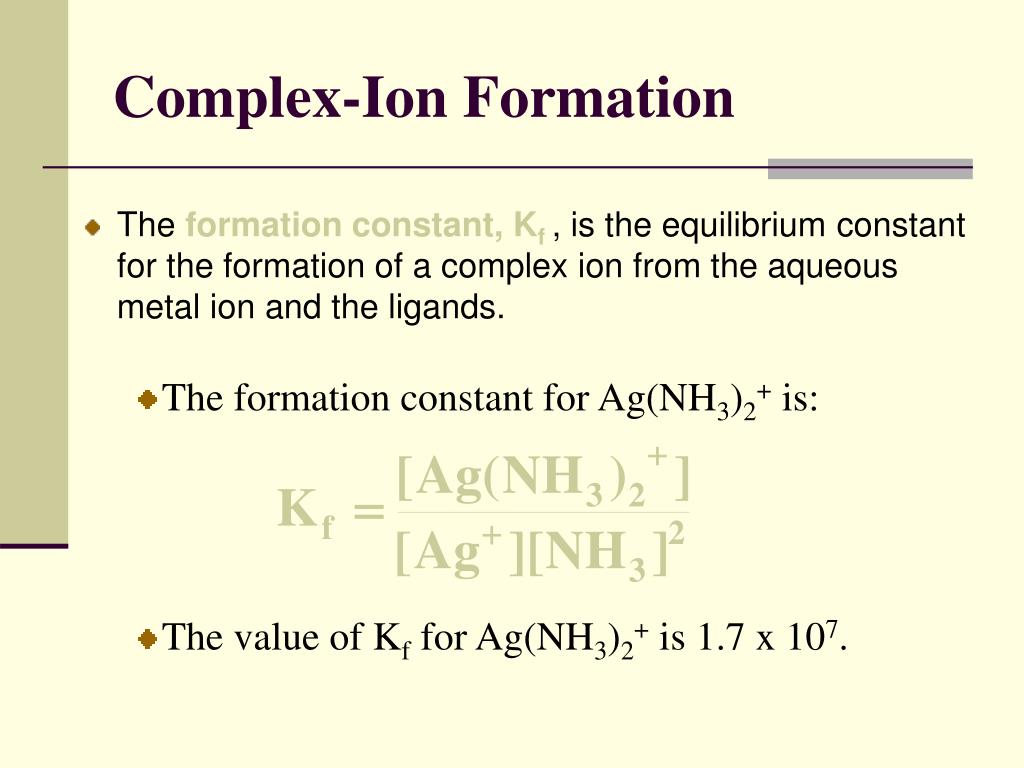 PPT Complex Ion Equilibria PowerPoint Presentation, free download