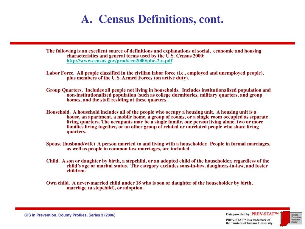 PPT A. Census Definitions PowerPoint Presentation, free download ID
