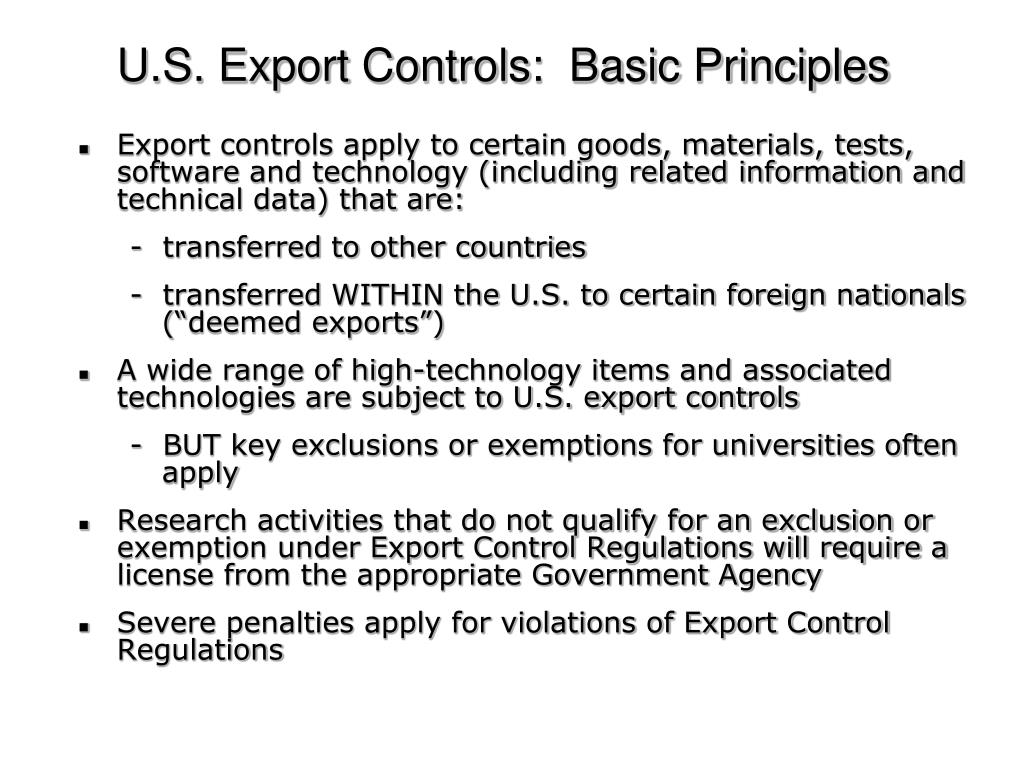 PPT Temple University Commitment to Comply with Export Control Laws PowerPoint Presentation