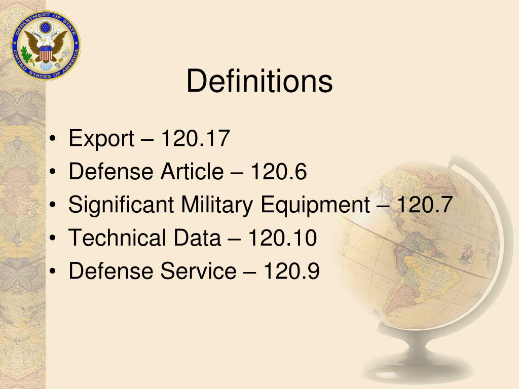 PPT Department of State Directorate of Defense Trade Controls