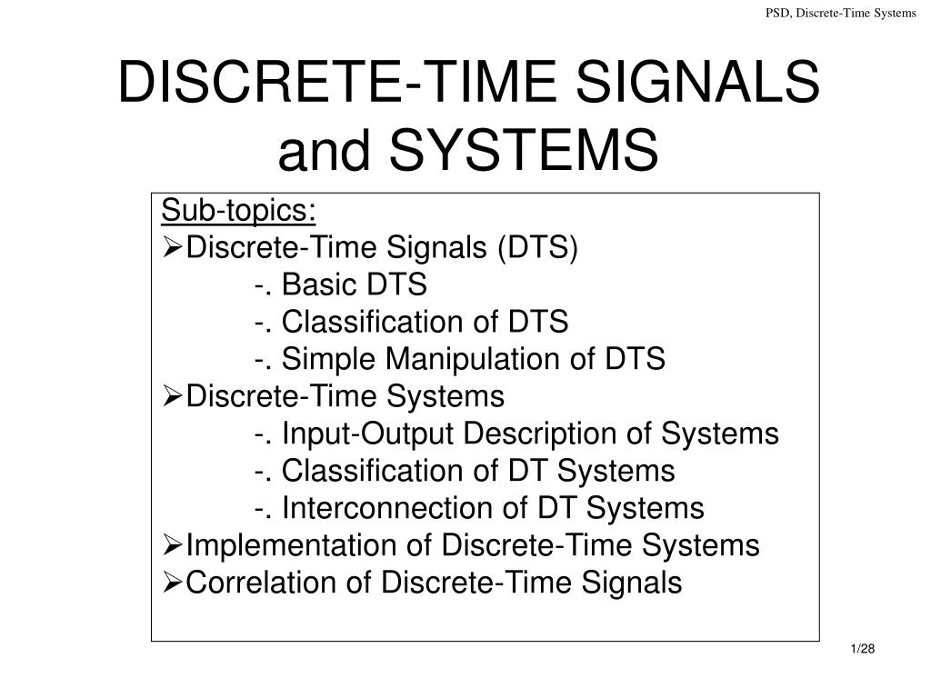 PPT DISCRETETIME SIGNALS and SYSTEMS PowerPoint Presentation, free