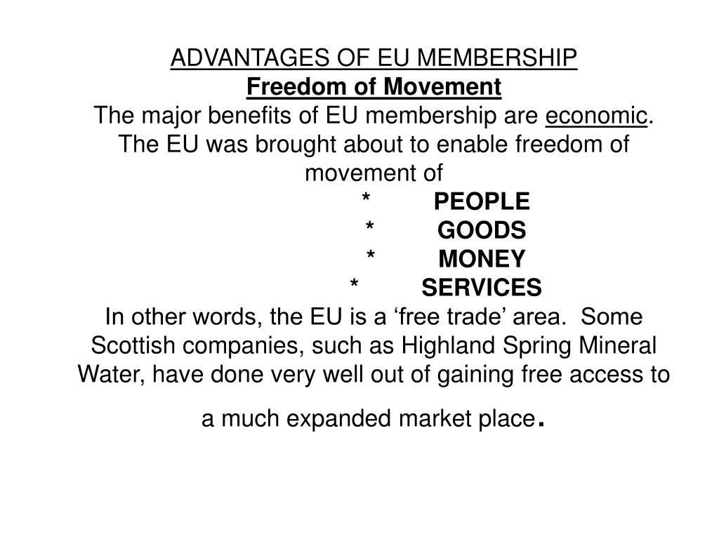PPT advantagesofeumembership PowerPoint Presentation, free