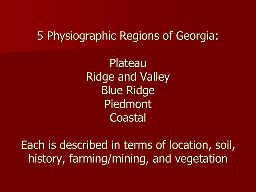 PPT Physiographic Regions of PowerPoint Presentation, free