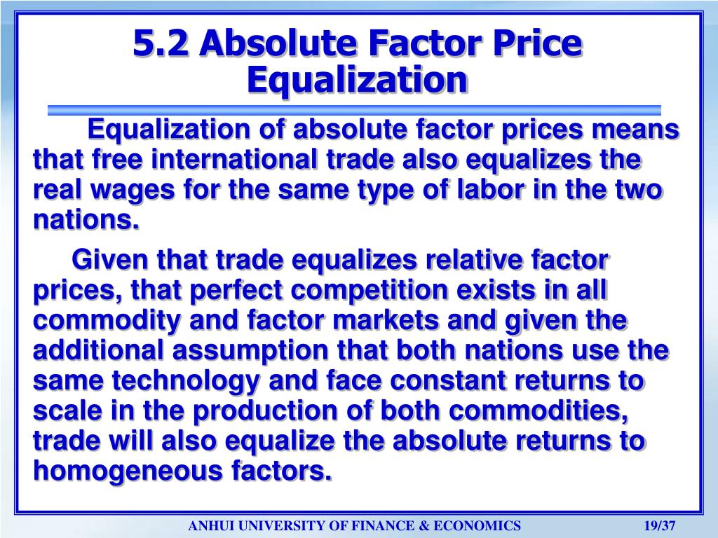 PPT Factor Endowments & the HeckscherOhlin Theory Chapter 5 PowerPoint Presentation ID4496972