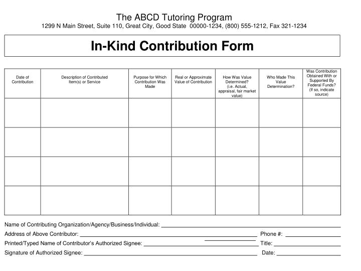 PPT Documenting Expenses & InKind Contributions PowerPoint