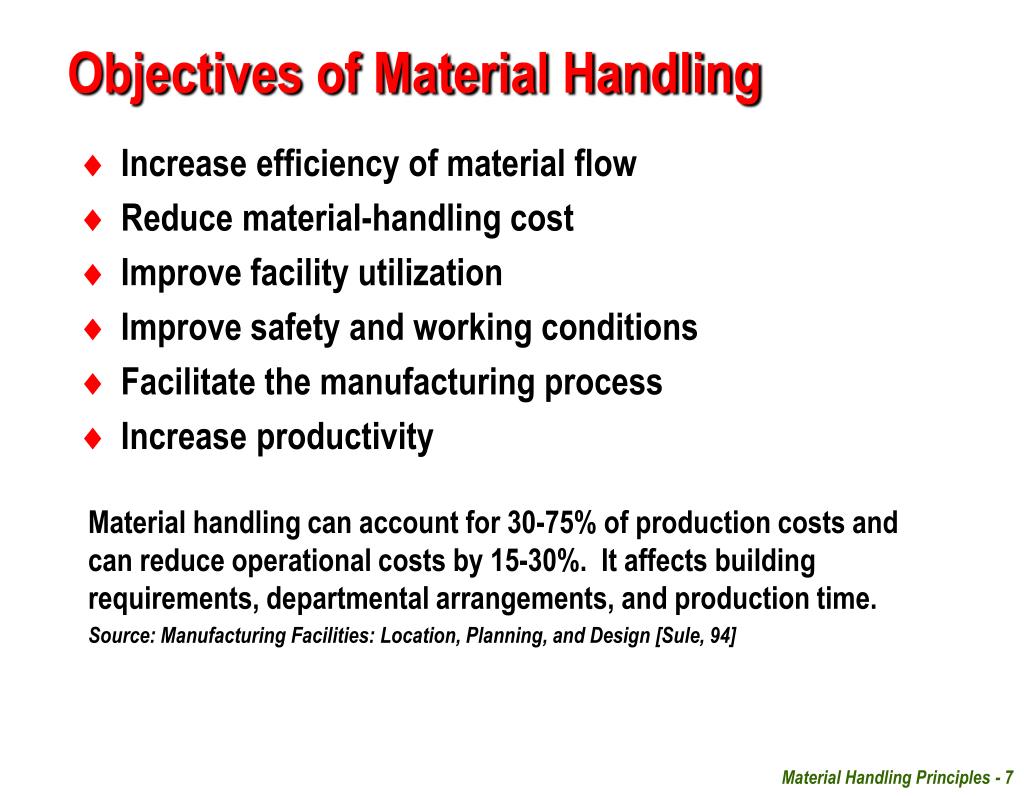PPT Facilities Planning Unit 09 Material Handling Principles