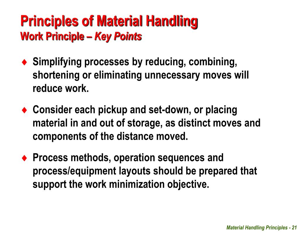 PPT Facilities Planning Unit 09 Material Handling Principles