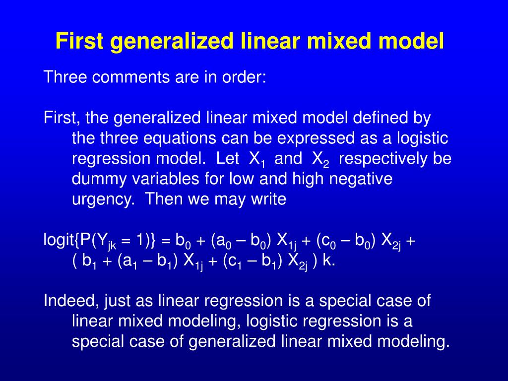 PPT Generalized Linear Mixed Modeling and PROC GLIMMIX Richard
