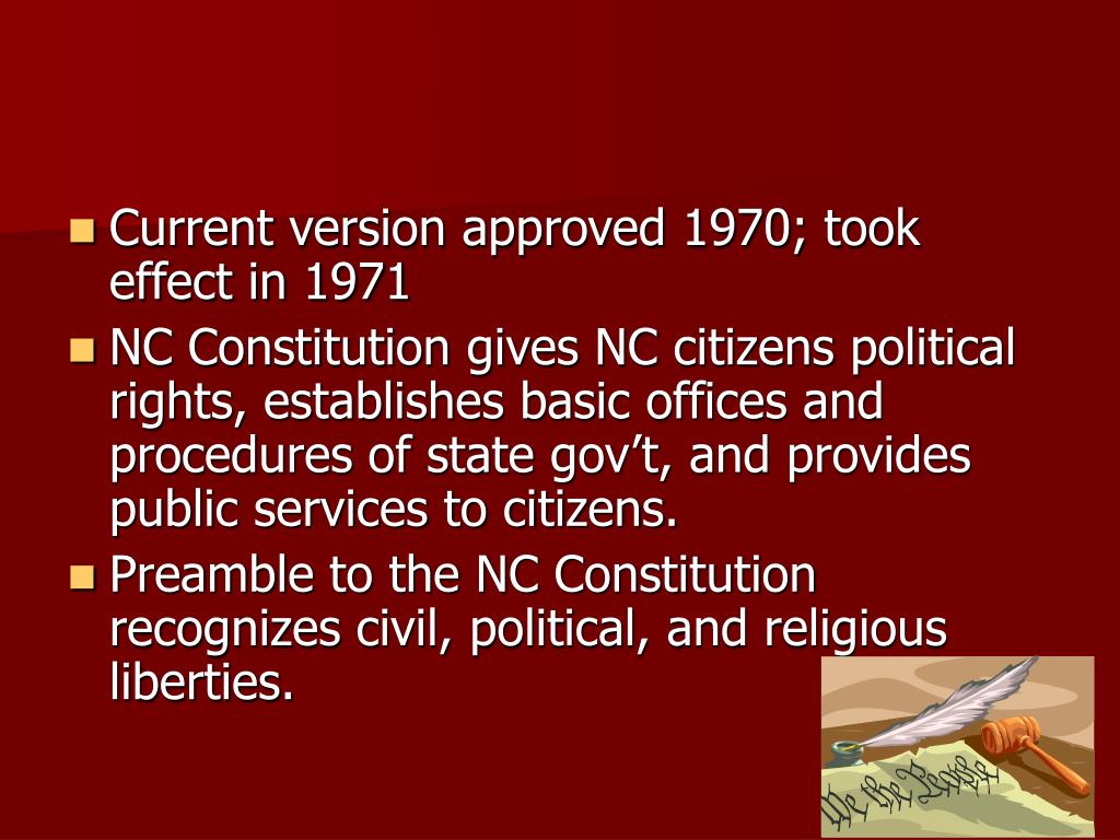 PPT North Carolina Constitution PowerPoint Presentation, free
